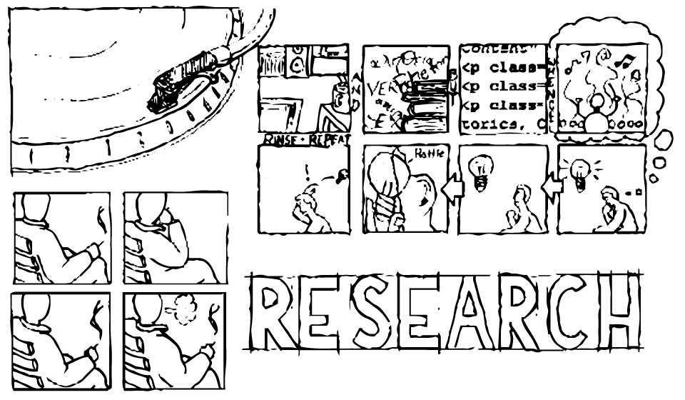 Research cartoon