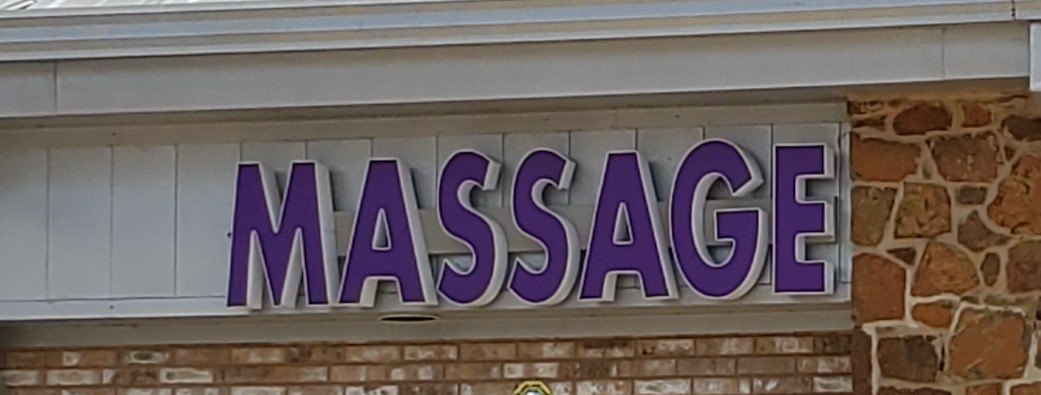Massage business signage